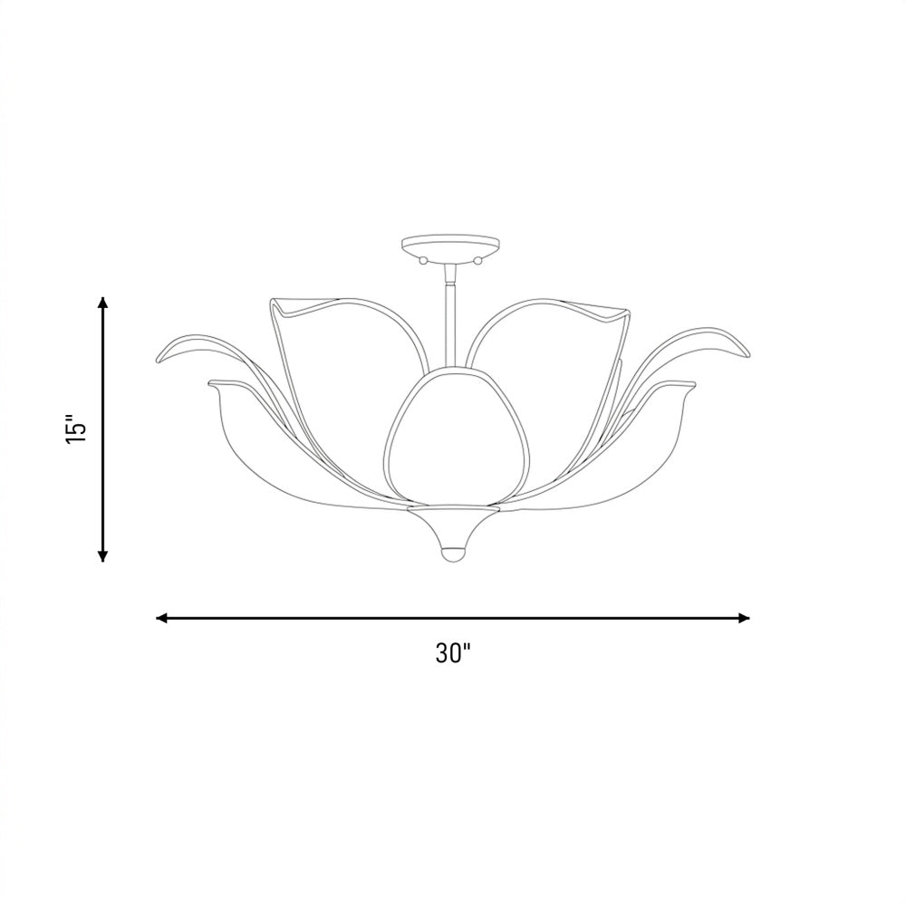 Savoy House Elsie 6-Light Convertible Semi-Flush or Pendant - dimensions