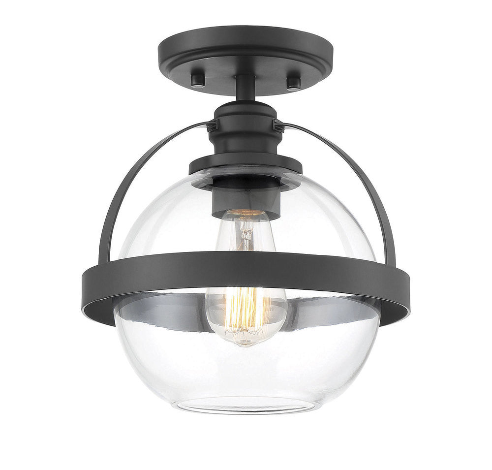 Savoy House Pendleton Semi-Flush Mount Matte Black