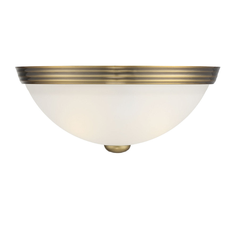 Savoy House Stella 2-Light 11-in Flush Mount Warm Brass