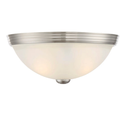Savoy House Stella 2-Light 11-in Flush Mount Satin Nickel