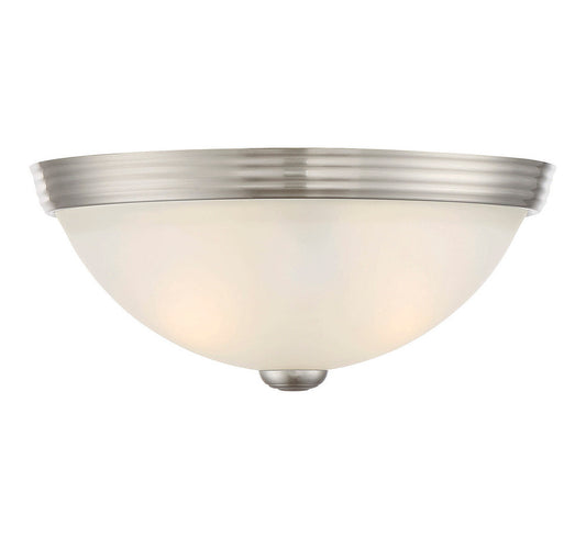 Savoy House Stella 2-Light 11-in Flush Mount Satin Nickel