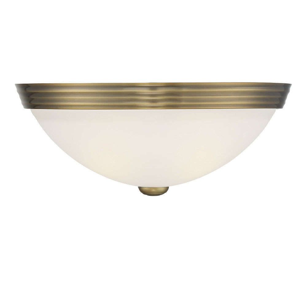 Savoy House Stella 2-Light 13-in Flush Mount Warm Brass