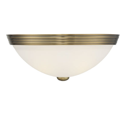 Savoy House Stella 2-Light 13-in Flush Mount Warm Brass