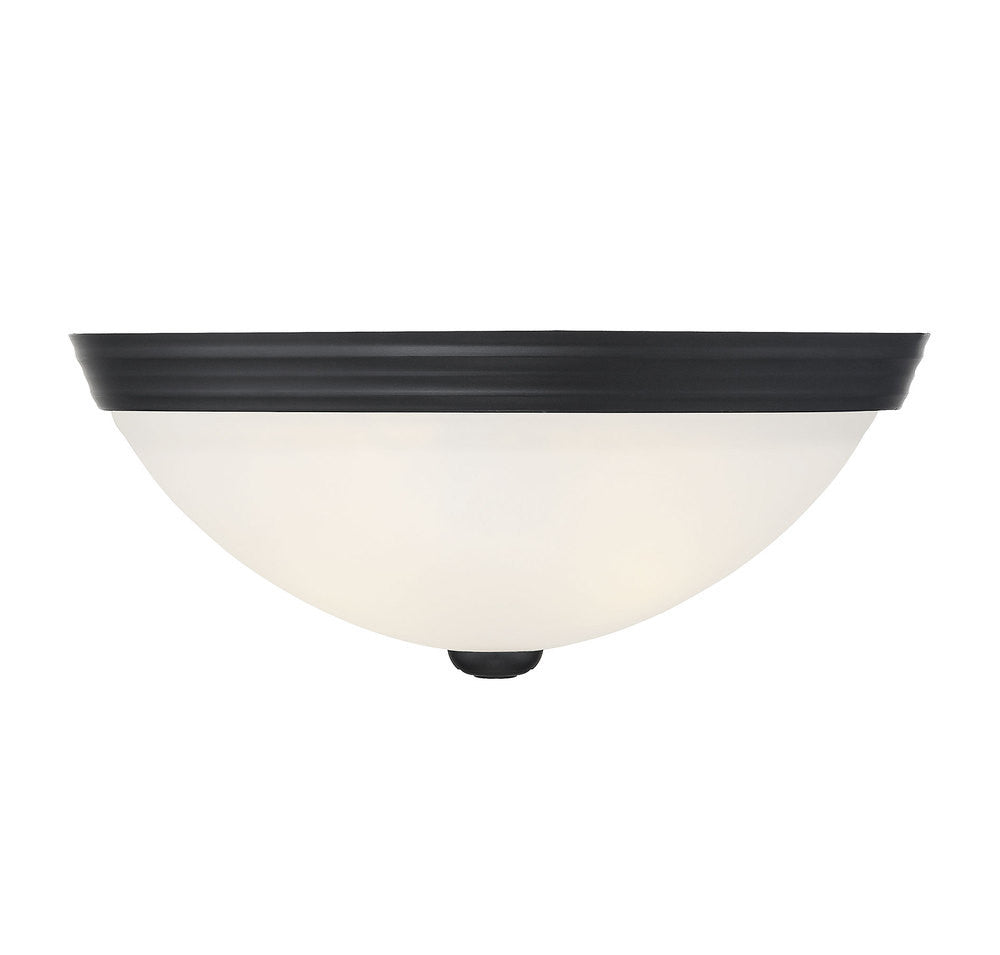 Savoy House Stella 2-Light 13-in Flush Mount Matte Black