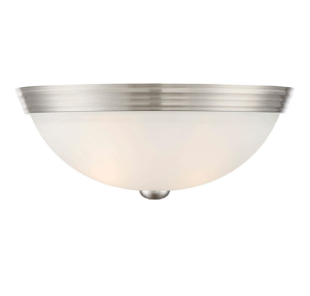 Savoy House Stella 2-Light 13-in Flush Mount Satin Nickel