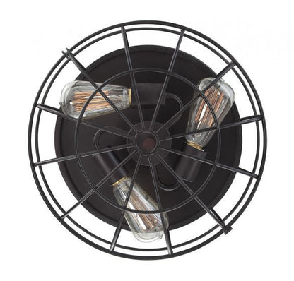 Savoy House Scout 3-Light Outdoor Flush Mount Satin Nickel