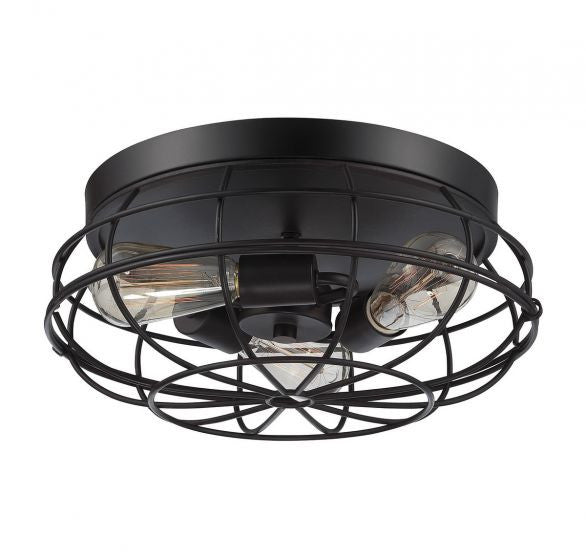 Savoy House Scout 3-Light Outdoor Flush Mount English Bronze
