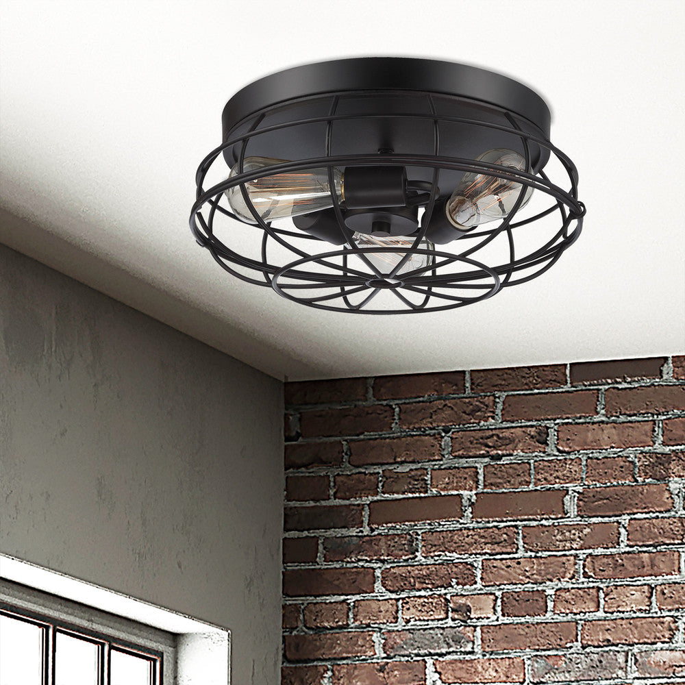 Scout Outdoor Flush Mount, 3-Light, English Bronze, 15"W , Savoy House (6-8074-15-13 1JY8G)