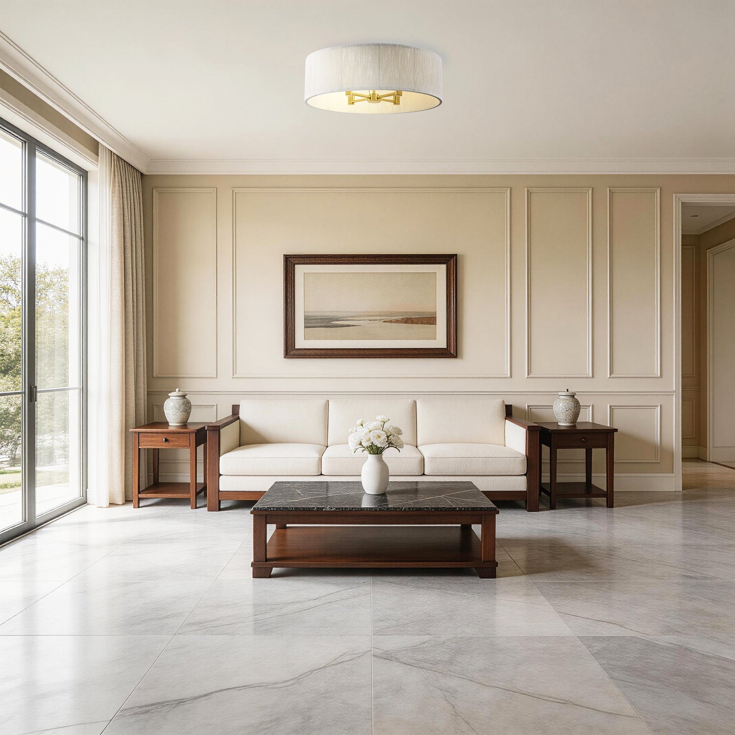 Maynard 4-Light Ceiling Light in Warm Brass