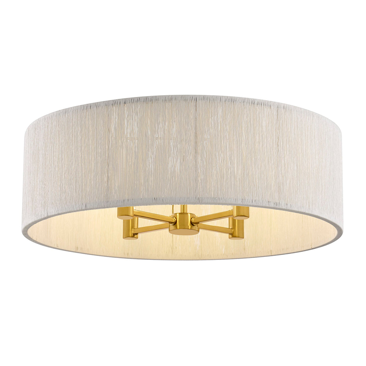 Maynard 4-Light Ceiling Light in Warm Brass White Rope