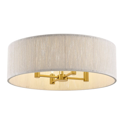Maynard 4-Light Ceiling Light in Warm Brass White Rope