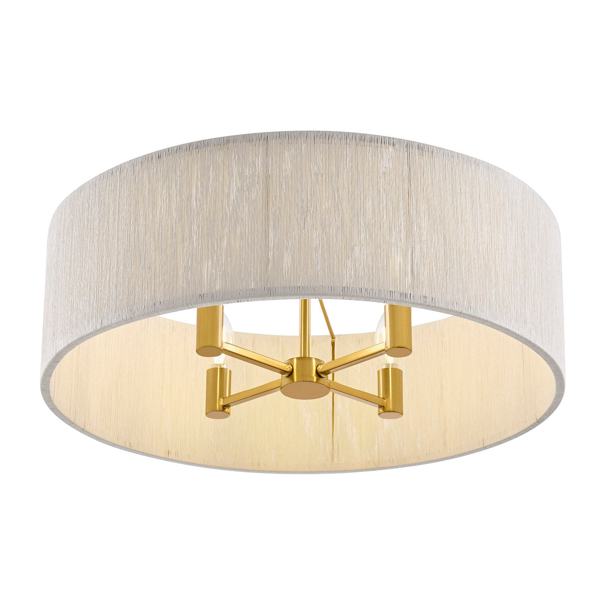 Maynard 4-Light Ceiling Light in Warm Brass White Rope