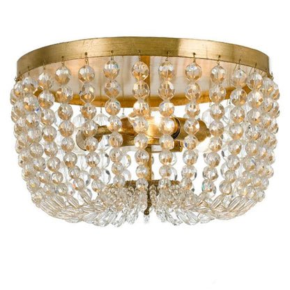 Crystorama Rylee Flush Mount Antique Gold