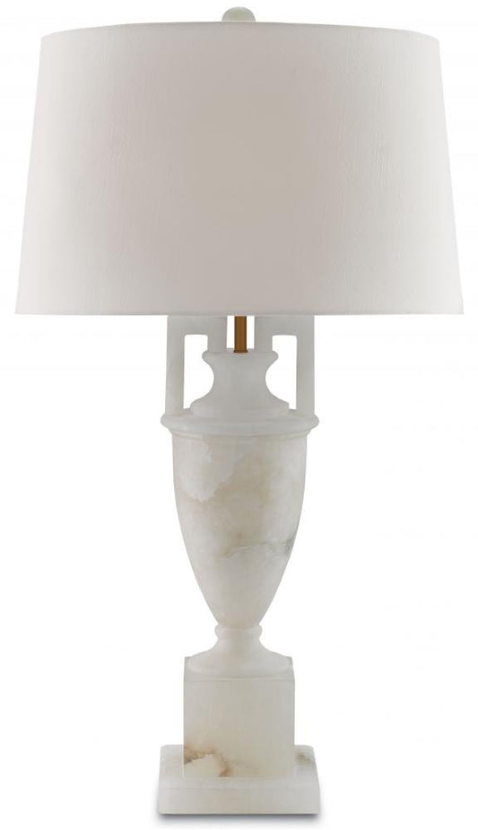 Currey and Company Clifford White Table Lamp Natural