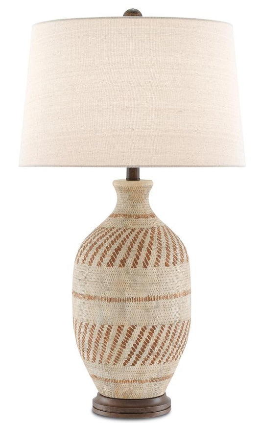 Currey and Company Faiyum Table Lamp Tan, Brown, Bronze