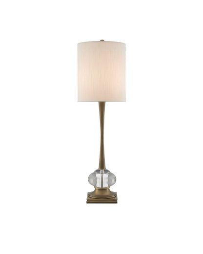 Currey and Company Giovanna Brass Table Lamp Antique Brass, Clear