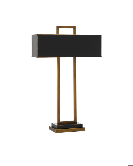 Currey and Company Otto Brass Table Lamp Antique Brass, Oil Rubbed Bronze