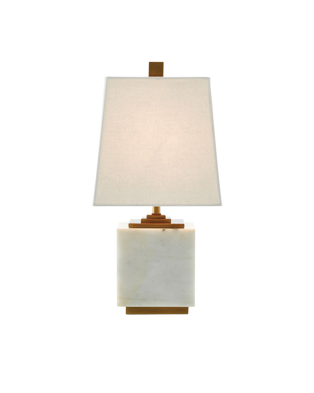 Currey and Company Annelore Table Lamp White, Antique Brass