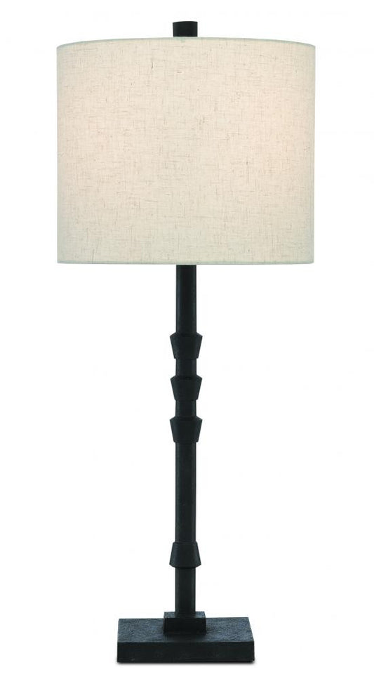 Currey and Company Lohn Black Table Lamp Mole Black