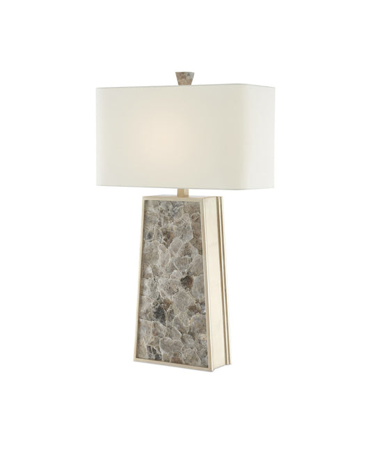 Currey and Company Calloway Table Lamp Natural, Silver Leaf