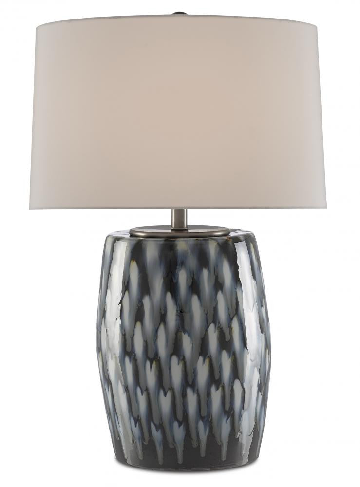 Currey and Company Milner Blue Table Lamp Indigo, Cloud