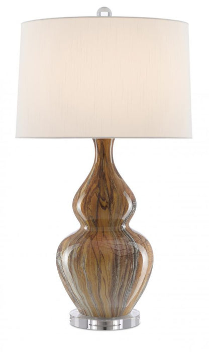 Currey and Company Kolor Brown Table Lamp Earth Brown, Clear