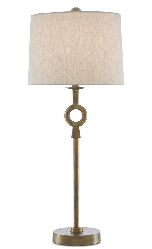 Currey and Company Germaine Brass Table Lamp Antique Brass
