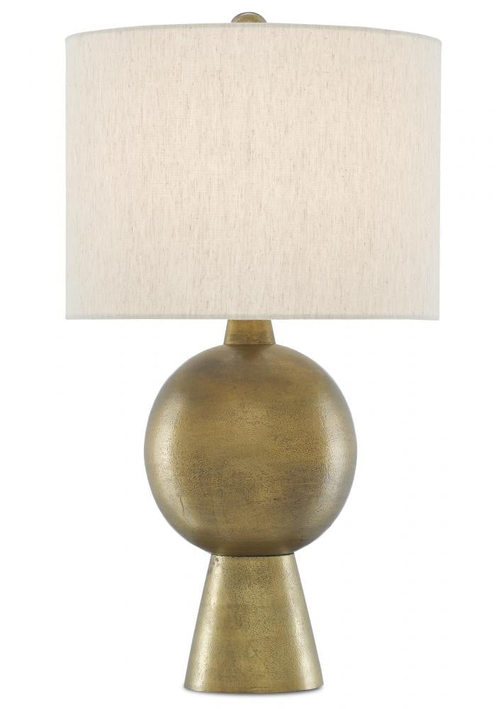 Currey and Company Rami Brass Table Lamp Antique Brass