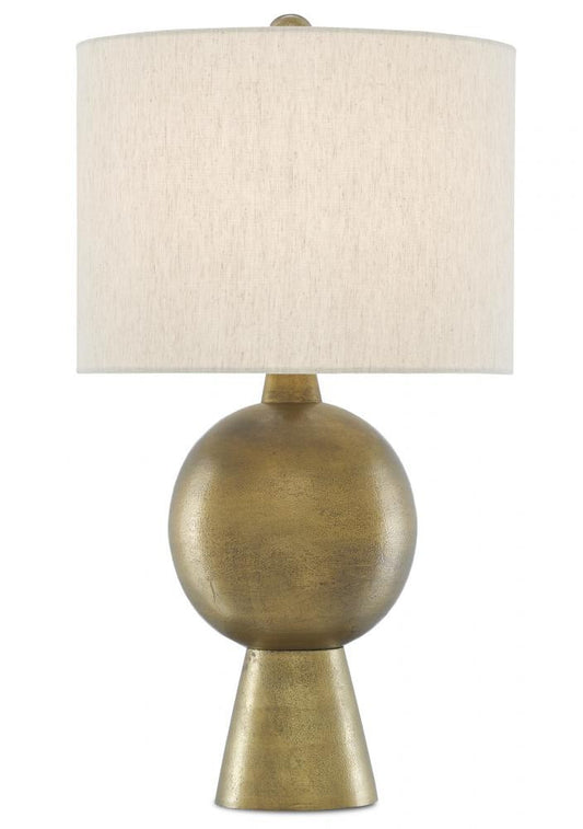 Currey and Company Rami Brass Table Lamp Antique Brass