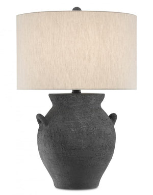 Currey and Company Anza Black Table Lamp Black Ash