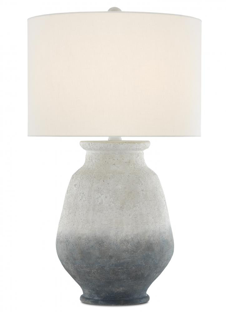 Currey and Company Cazalet Table Lamp Ash Ivory, Blue, Black