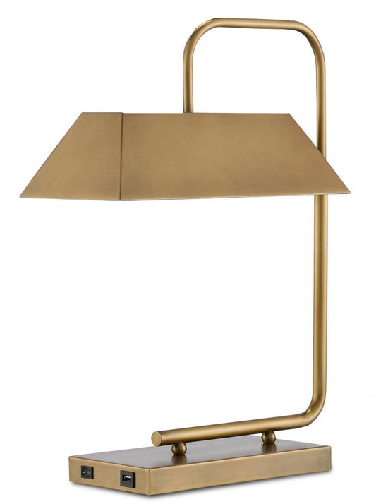 Currey and Company Hoxton Brass Table Lamp Light Antique Brass