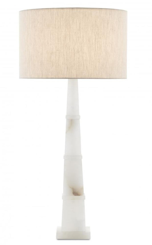 Currey and Company Alabastro White Table Lamp Natural