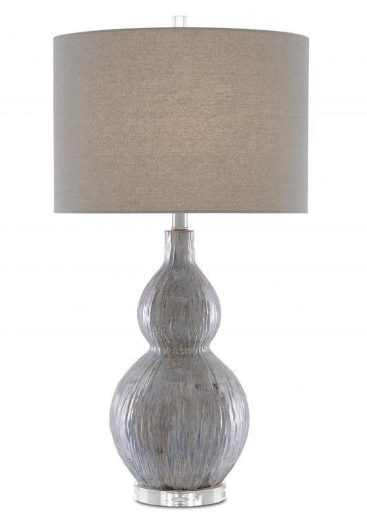 Currey and Company Idyll Table Lamp Gray, Blue, Taupe, Clear