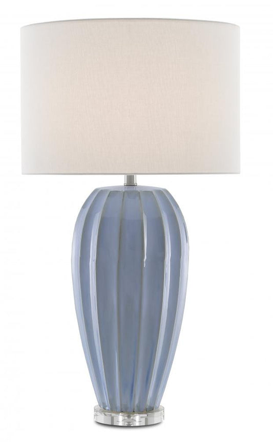 Currey and Company Bluestar Blue Table Lamp Light Blue, Clear