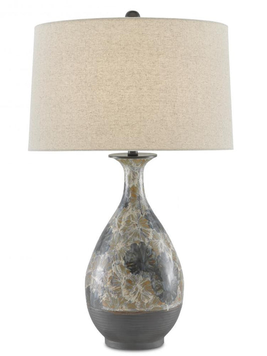 Currey and Company Frangipani Table Lamp Cream, Blue, Brown