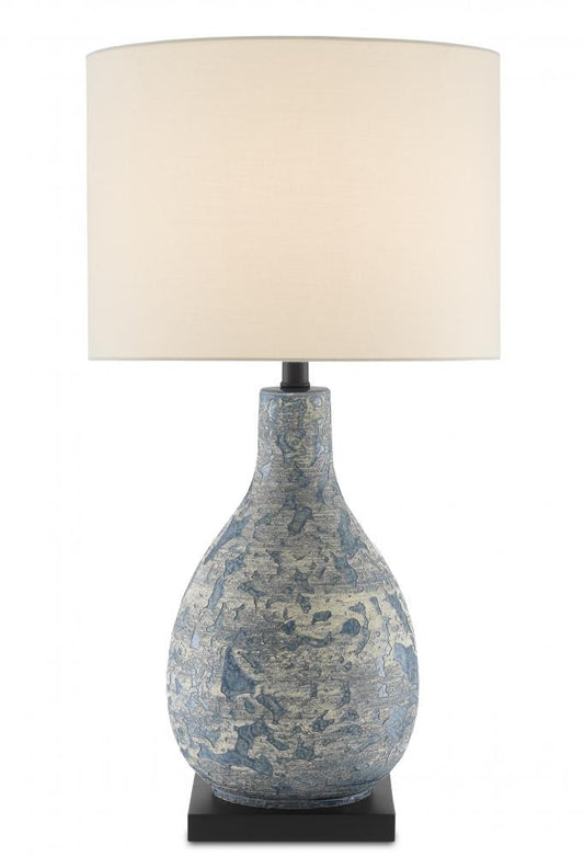 Ostracon Blue Table Lamp Currey and Company 6000-0674