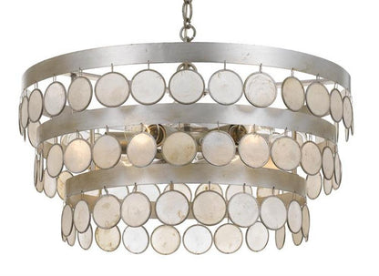 Crystorama Coco Chandelier Antique Silver