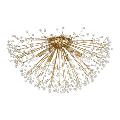Hudson Valley Dunkirk Semi-Flush Mount Antique Brass