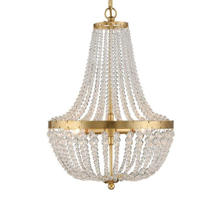 Crystorama Rylee 3 Light Mini Chandelier Antique Gold