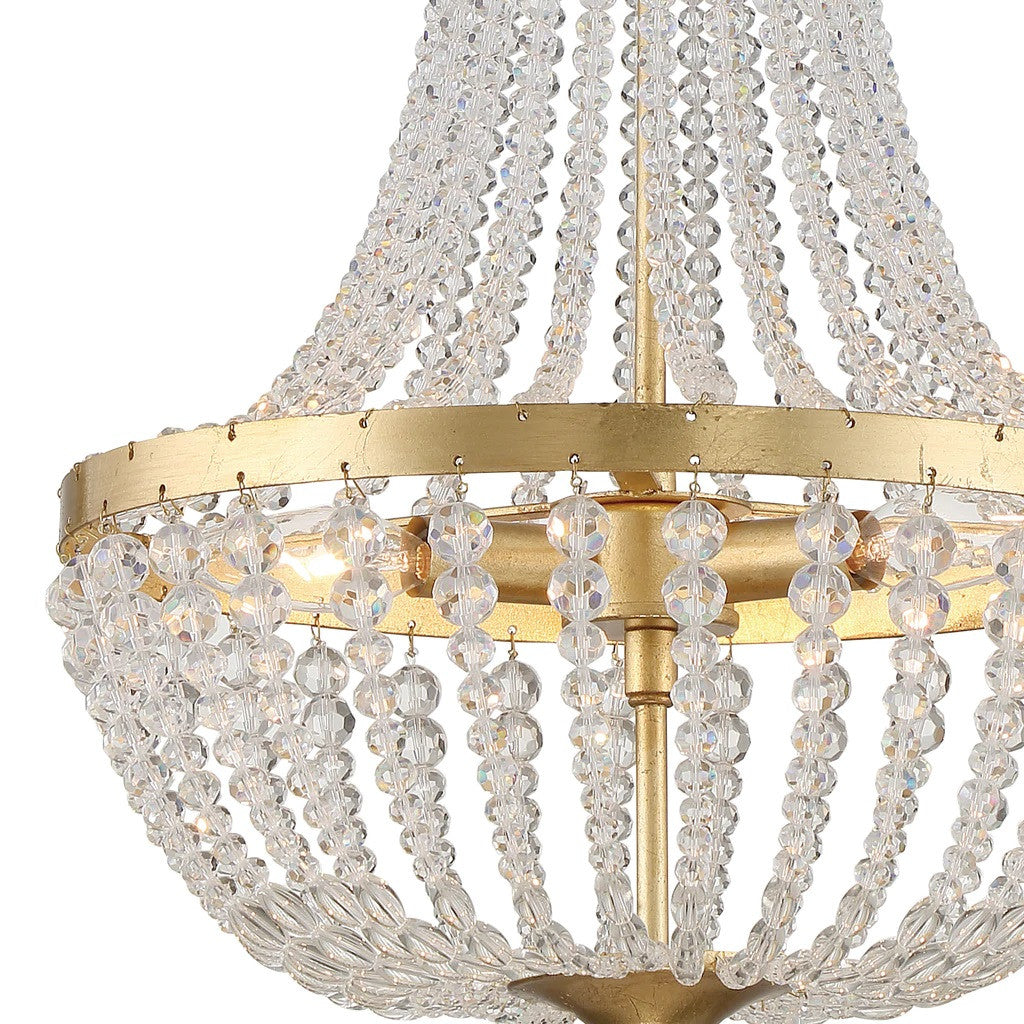 Rylee Mini Chandelier - Antique Gold 19"H, Crystorama (603-GA 2KYNR)