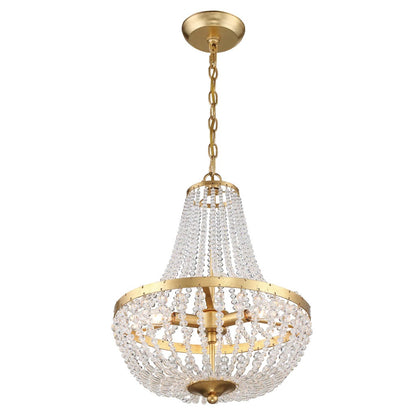 Rylee Mini Chandelier - Antique Gold 19"H, Crystorama (603-GA 2KYNR)