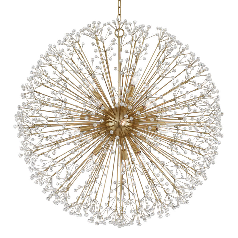 Hudson Valley Dunkirk Chandelier Aged Brass