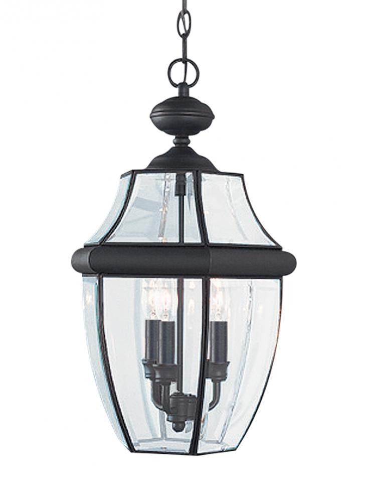 Generation Lighting Lancaster Three Light Outdoor Pendant Black