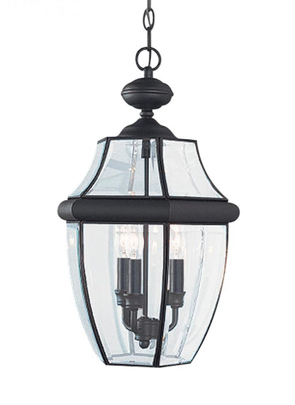 Generation Lighting Lancaster Three Light Outdoor Pendant Black