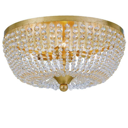 Crystorama Rylee Flush Mount Antique Gold