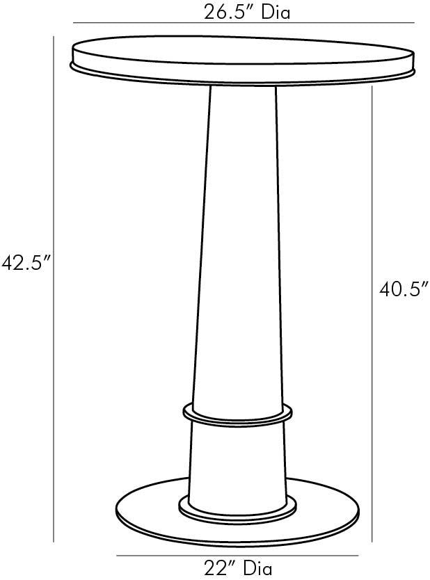 Kamile Pub Table, Smoke, Wood, Round, 73.66"Dia (6059 3JK1Z)