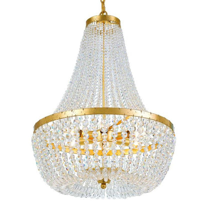 Crystorama Rylee 6 Light Chandelier Antique Gold