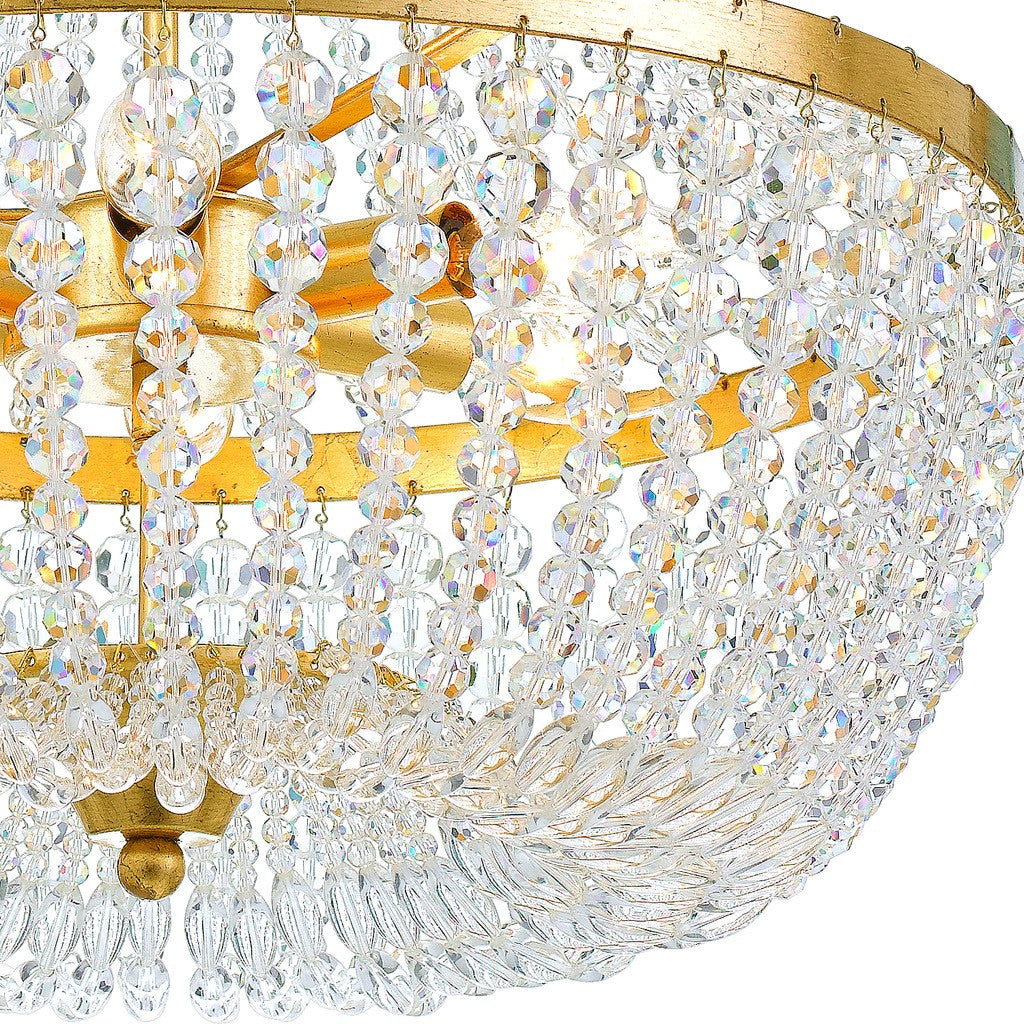 Rylee Chandelier - Antique Gold 23.5"H, Crystorama (608-GA  2KQT9)