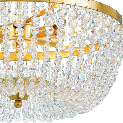 Rylee Chandelier - Antique Gold 23.5"H, Crystorama (608-GA  2KQT9)